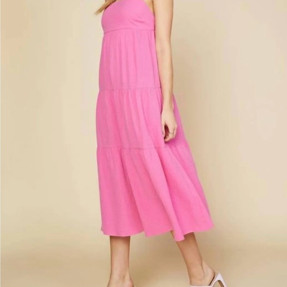 Skies Are Blue - Cross back tiered maxi dress  size S - Picture 2 of 9